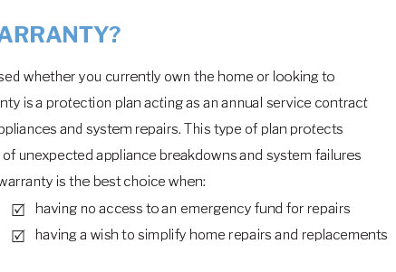 what home warranty covers